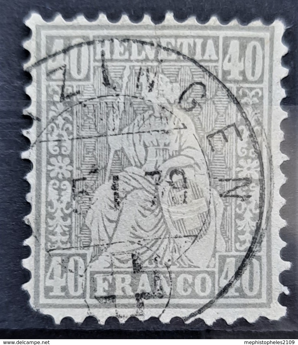 SWITZERLAND 1867 - Canceled - Sc# 58 - 40r - Oblitérés