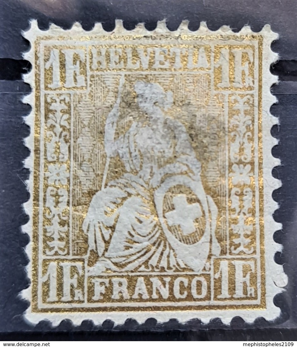 SWITZERLAND 1862 - MLH - Sc# 50 - 1F - Neufs