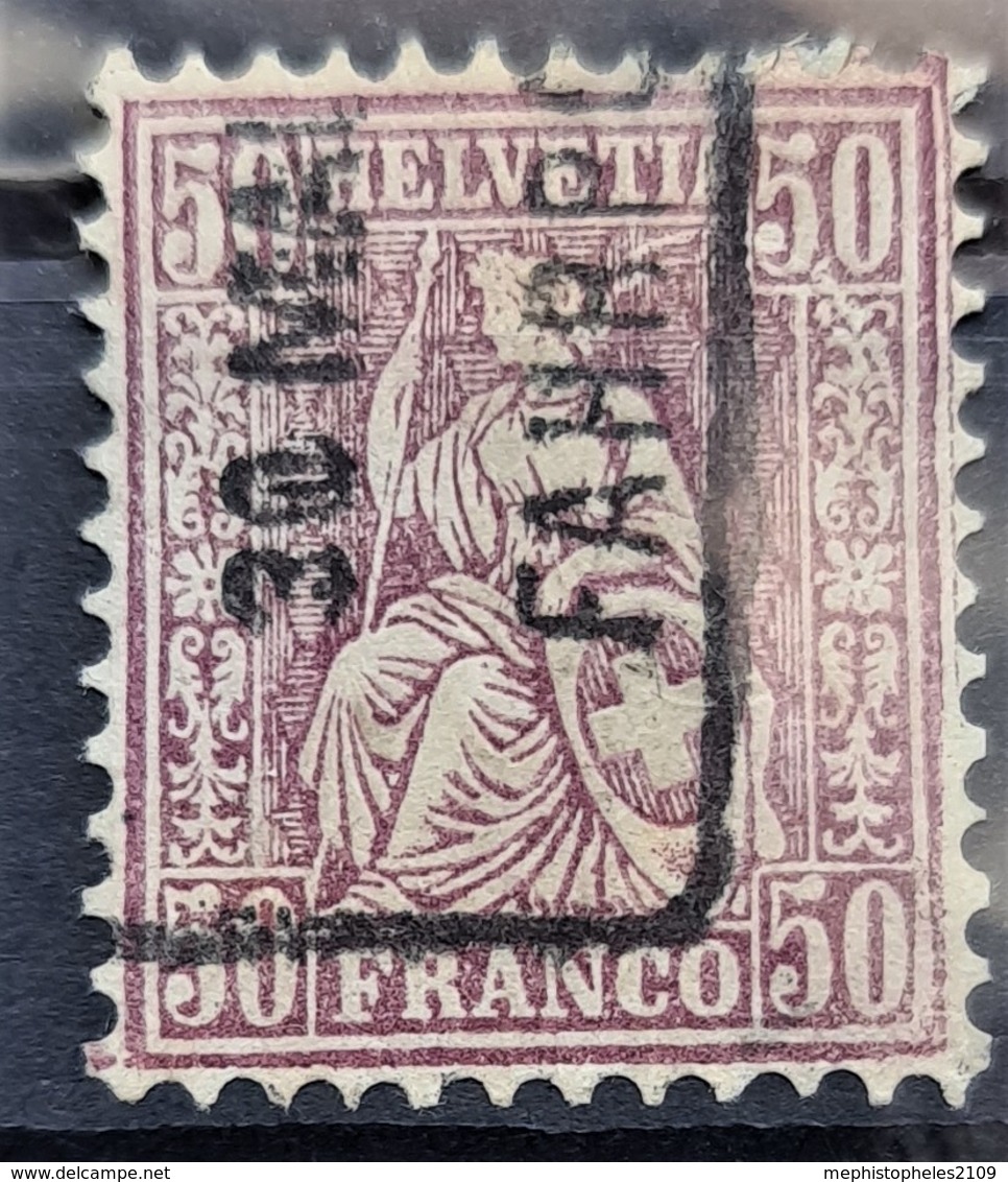 SWITZERLAND 1867 - Canceled - Sc# 59 - 50r - Used Stamps