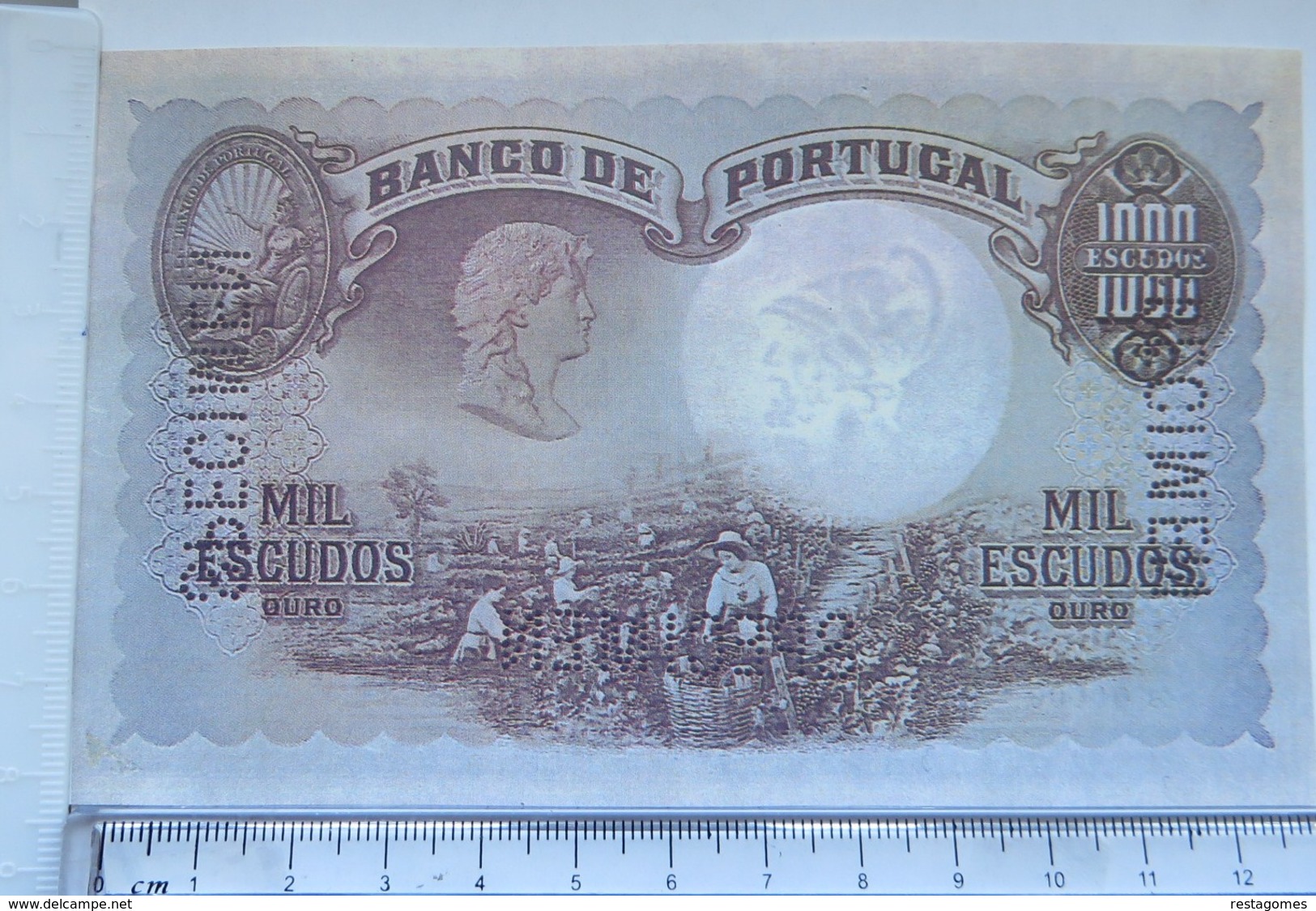 Portugal- 1000 Escudos 1929, "Billets Fictifs Specimen" (RÉPLICA) UNC - Fictifs & Spécimens