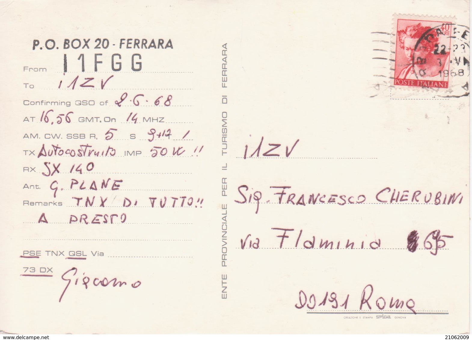 1090 LIDI FERRARESI: SPINA - ESTENSI - SCACCHI - POMPOSA - NAZIONI - VOLANO; PORTO GARIBALDI - ILLUSTRAZIONE - VIA 1968 - Sonstige & Ohne Zuordnung