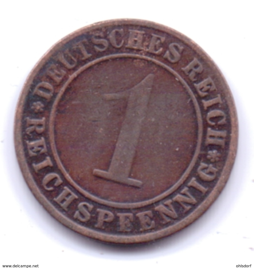 DEUTSCHES REICH 1936 A: 1 Reichspfennig, KM 37 - 1 Reichspfennig