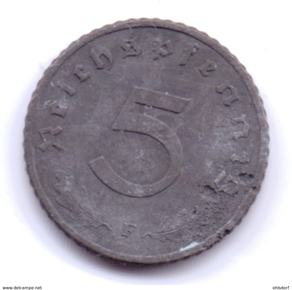 DEUTSCHES REICH 1942 F: 5 Reichspfennig, KM 100 - 5 Reichspfennig