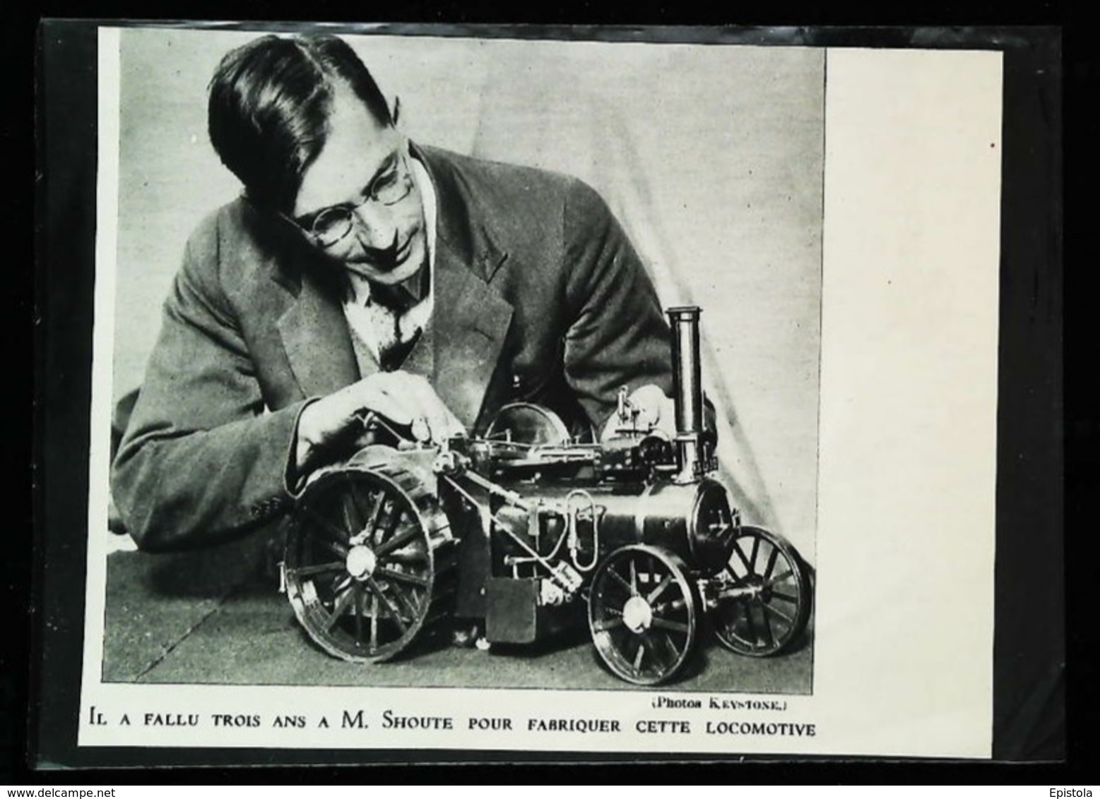 Jouet Miniature   MACHINE MOBILE à VAPEUR     - Coupure De Presse (illustration) De 1931 - Zeitschriften