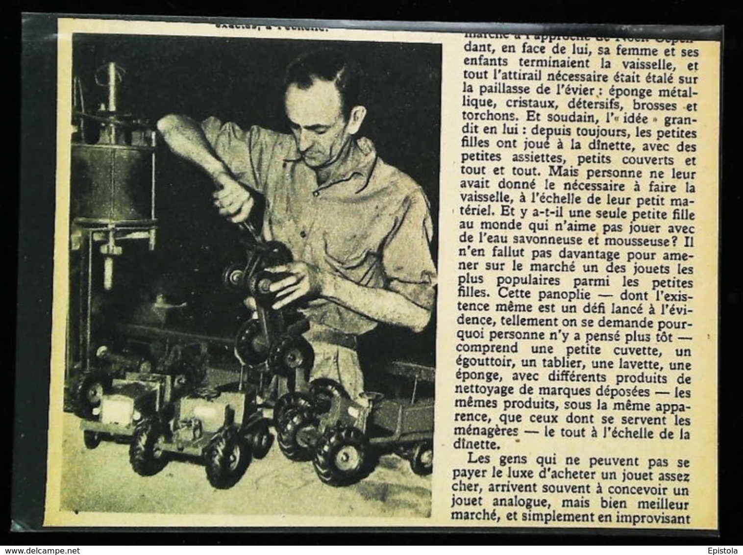 Fabrication De Modèle Réduit Tracteur Agricole - Coupure De Presse  (encadré Photo) De 1954 - Zeitschriften