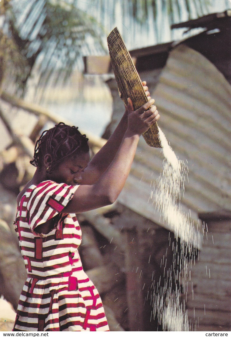 Afrique,africa,COTE D'IVOIRE,METIER,ENFANT,PILEUSE,TRI,EDITEUR NOURAULT D'ABIDJAN - Costa D'Avorio