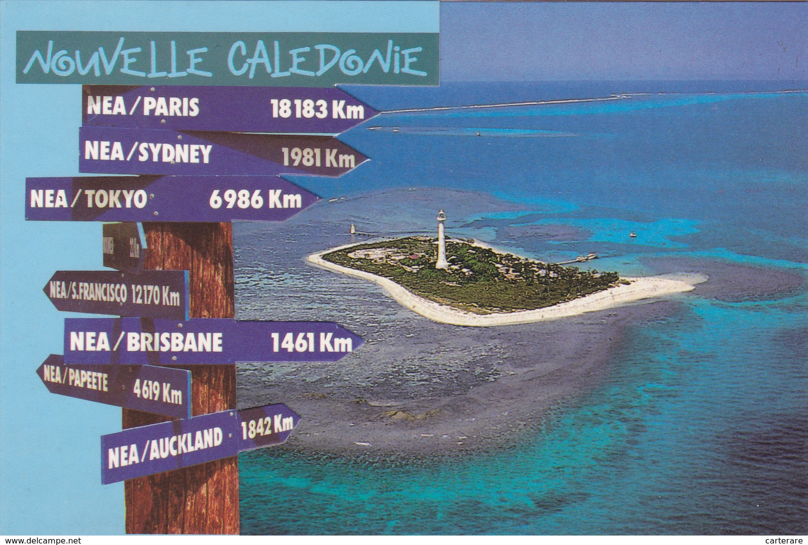 Nouvelle Calédonie ,archipel D'océanie,océan Pacifique,prés De L'australie Et Nouvelle Zélande,CARTE DOUBLE - Nouvelle-Calédonie