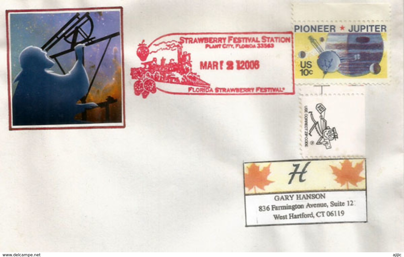 USA. Mission Spatiale "Pioneer" Vers Jupiter (Sonde,Pioneer,Jupiter & Planètes), Letter From Florida - North  America