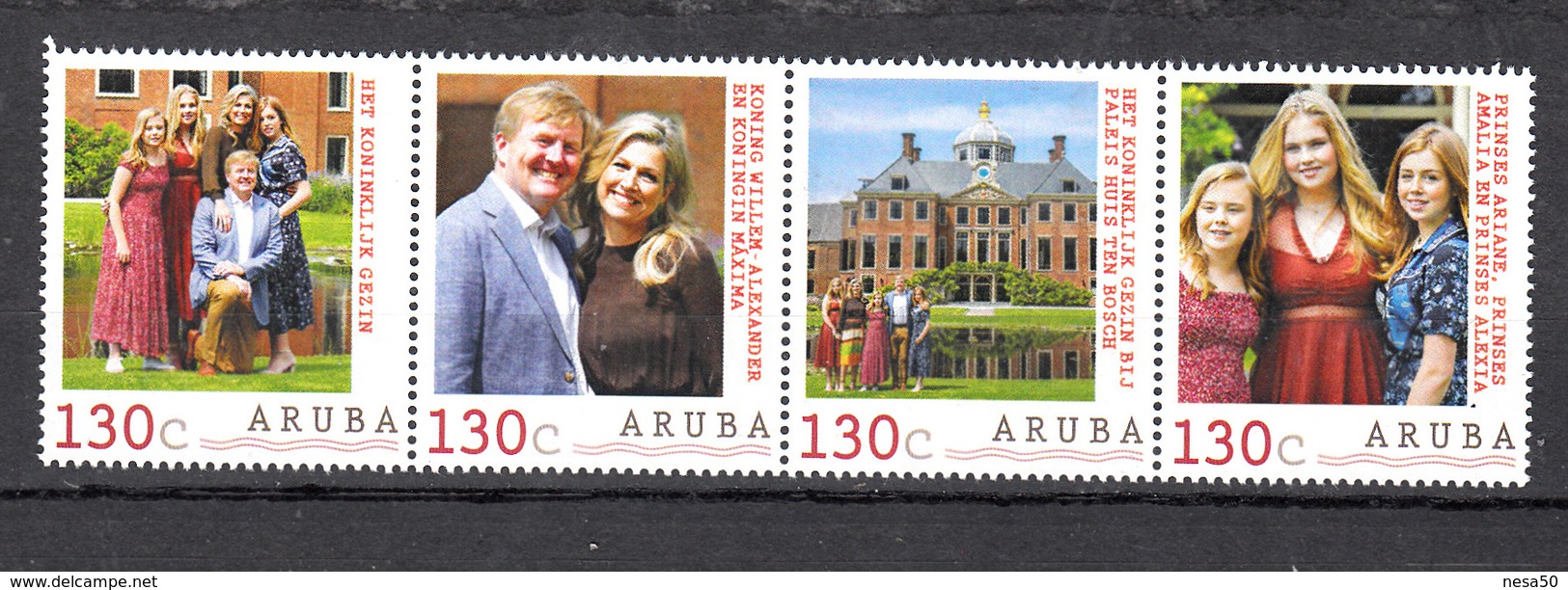 Nederland Aruba 2020, Nvph ?? , Mi Nr ??,  Koning Willem Alexander, Koningin Maxima, Prinsessen Ariane, Amalia, Alexia - Curacao, Netherlands Antilles, Aruba