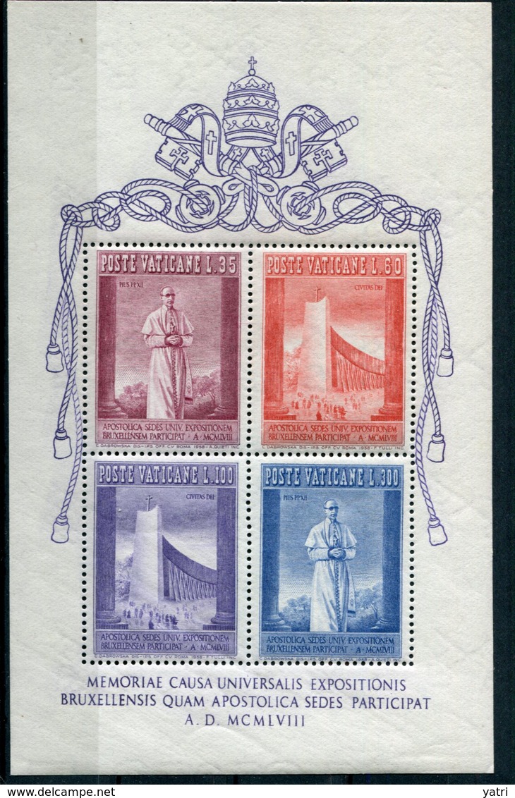 Vaticano - Foglietto N. 2 (1958) ** - Blocks & Kleinbögen