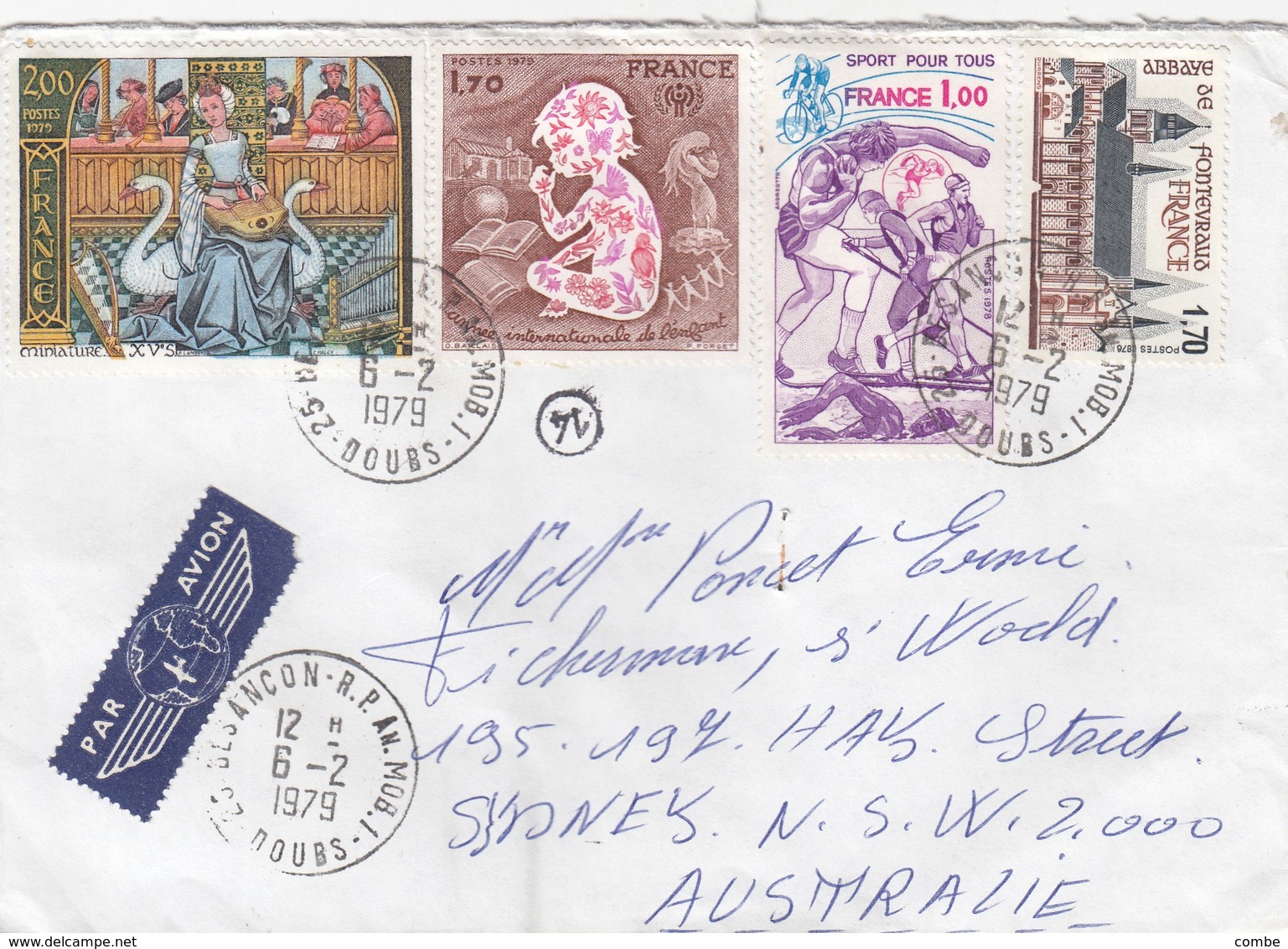 COVER. LETTRE.  FRANCE TO AUSTRALIA - Autres & Non Classés