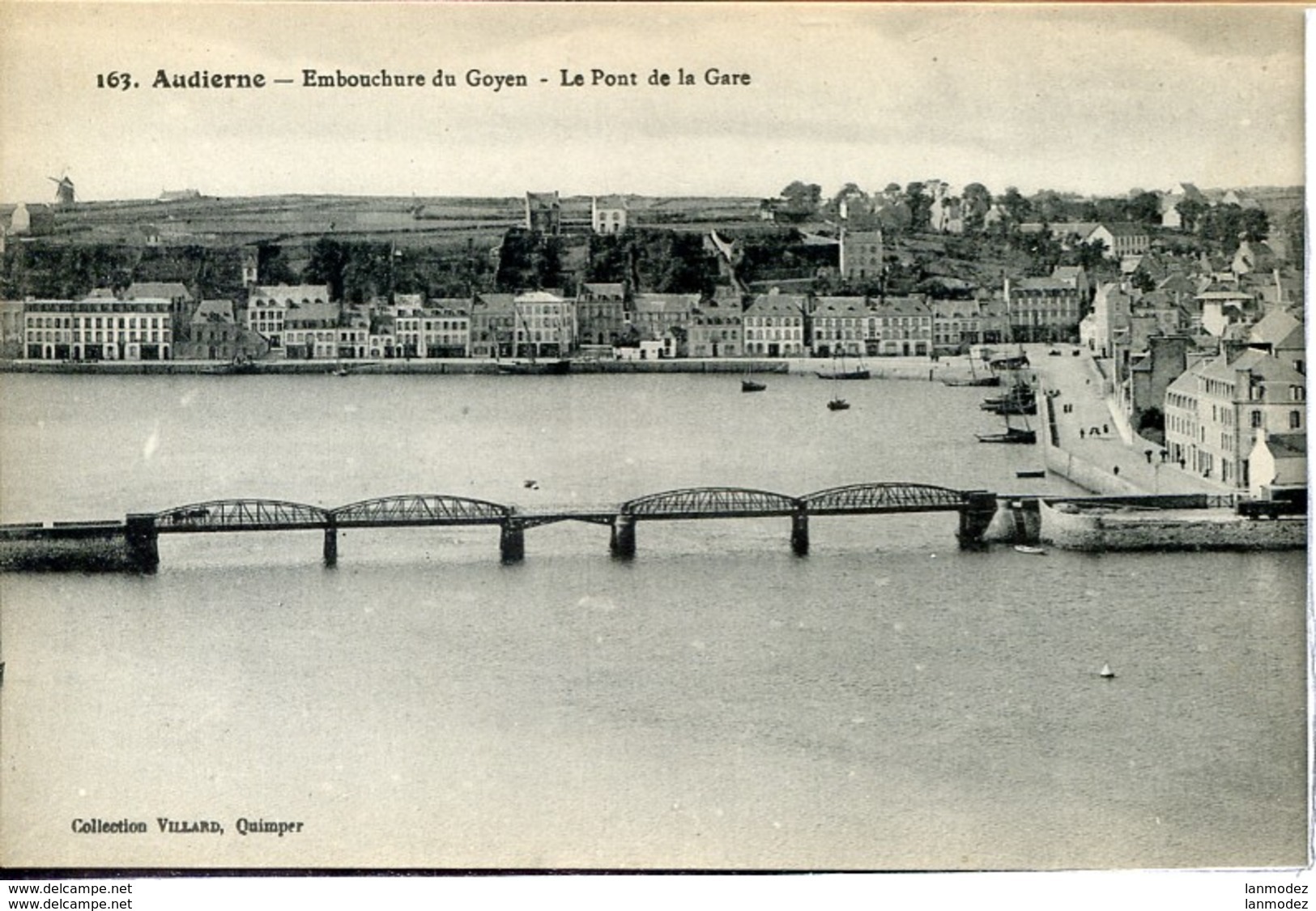 Dpt 29 Audierne Embouchure Du Goyen, Le Pont De La Gare 1920 Neuve TBE - Audierne