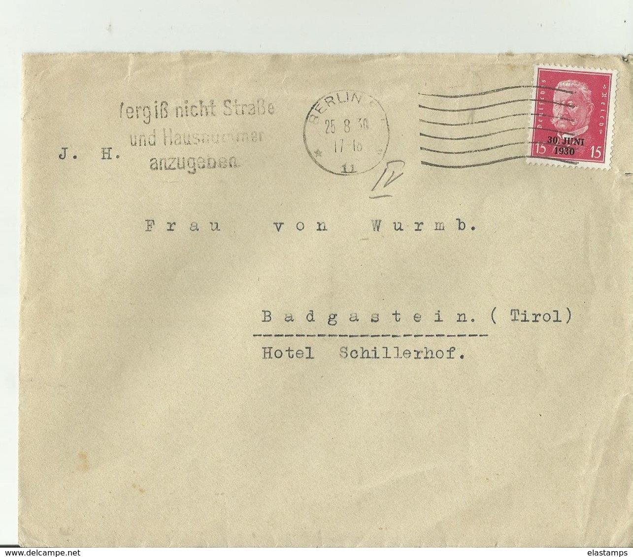 DR CV 1930 BERLIN - Lettres & Documents