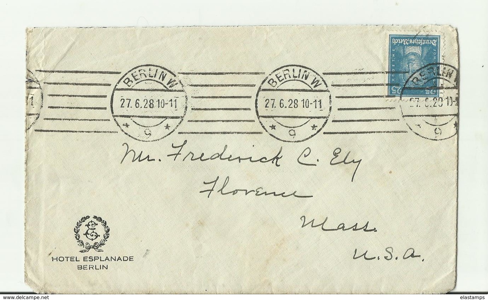 DR CV 1928 NACH USA - Storia Postale