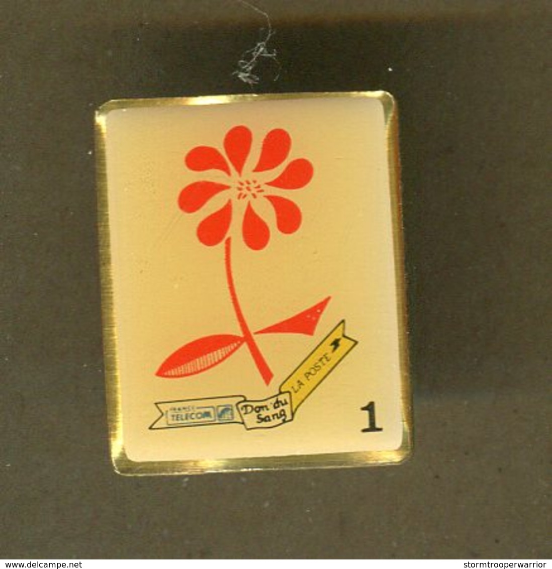 Pin's - La Poste France Télécom - Don Du Sang - Fleur - Postes