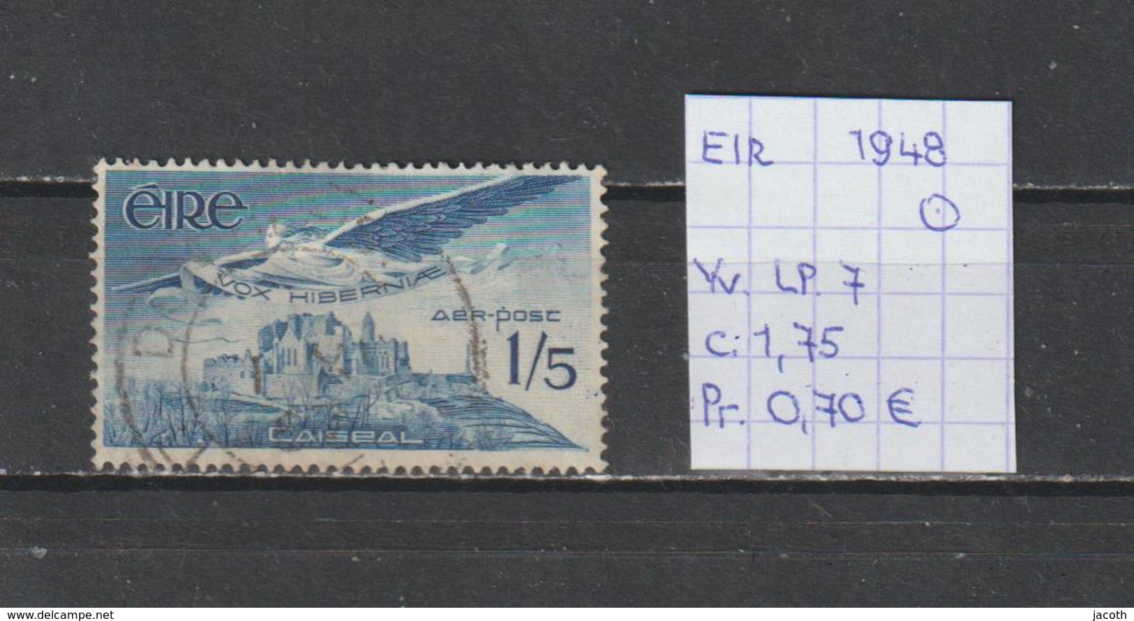 Eire 1948 - Yv. LP. 7 Gest./obl./used - Posta Aerea