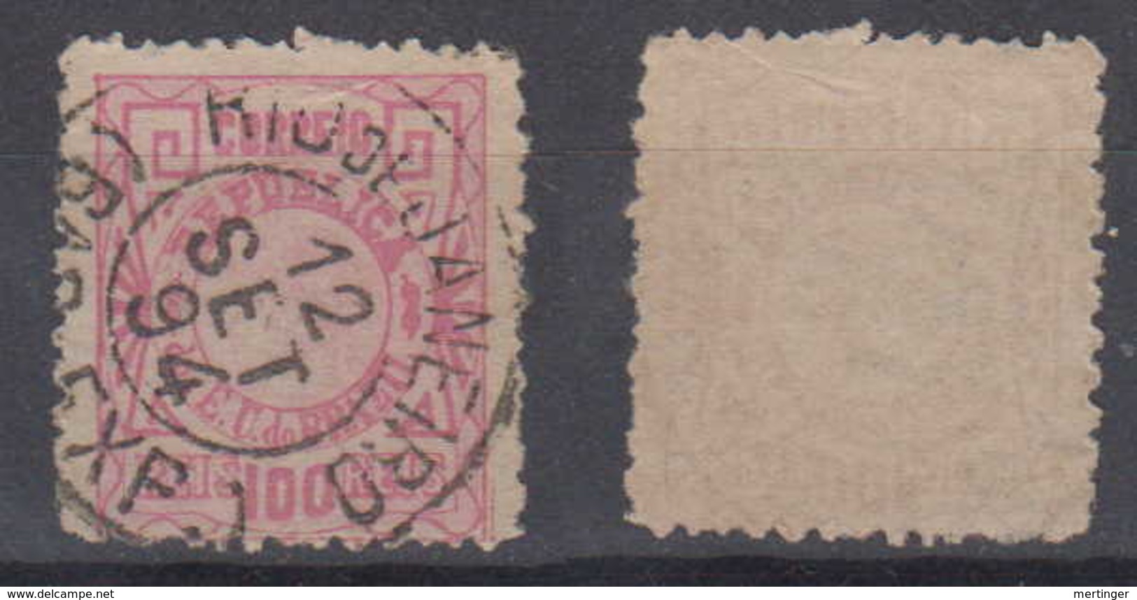 Brazil Brasil Mi# 102 Used Cabecinha 1893 Mixed Perf 11,5 X 13 Reddish Paper - Unused Stamps