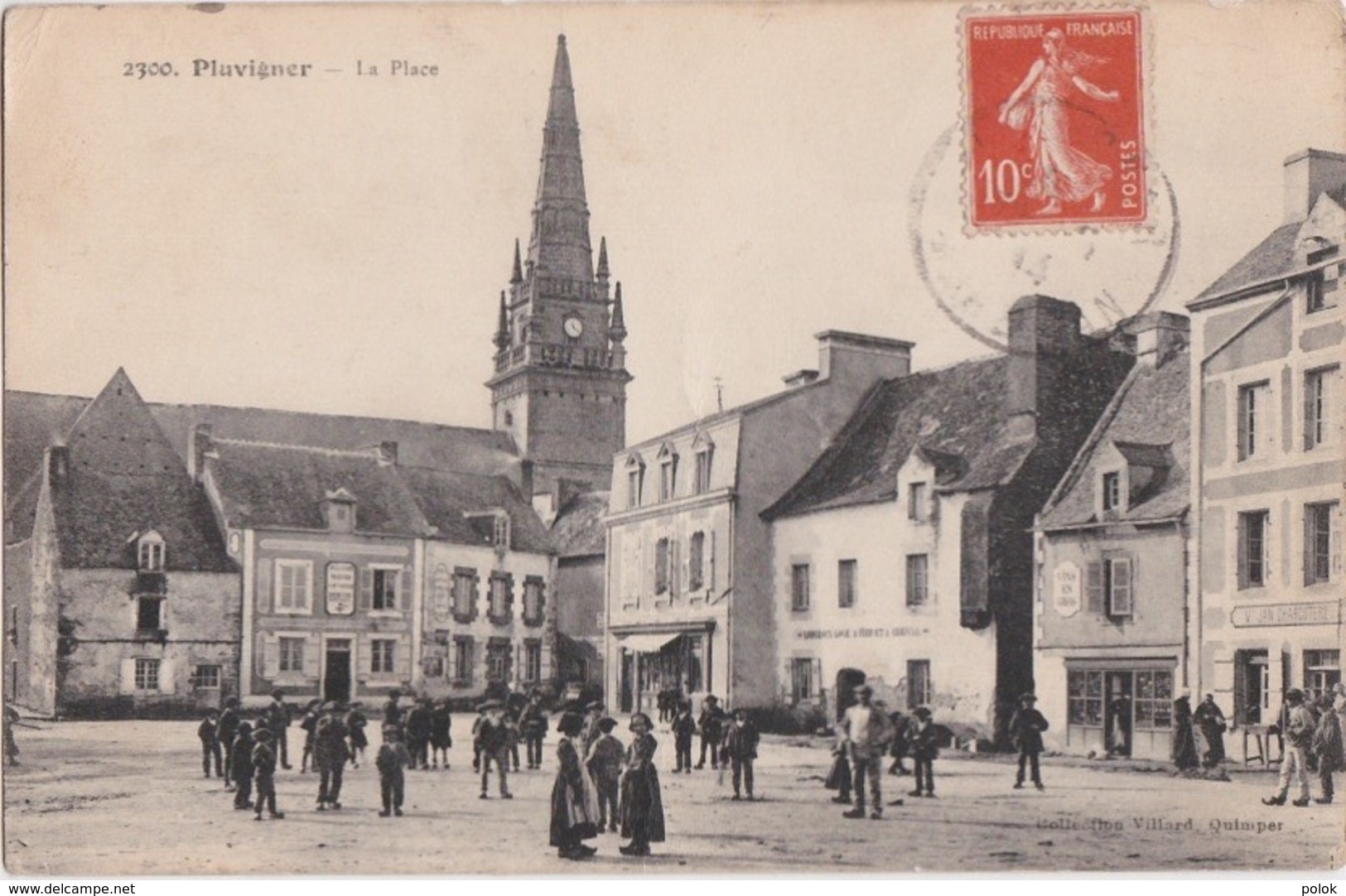 By - Cpa PLUVIGNER - La Place - Pluvigner