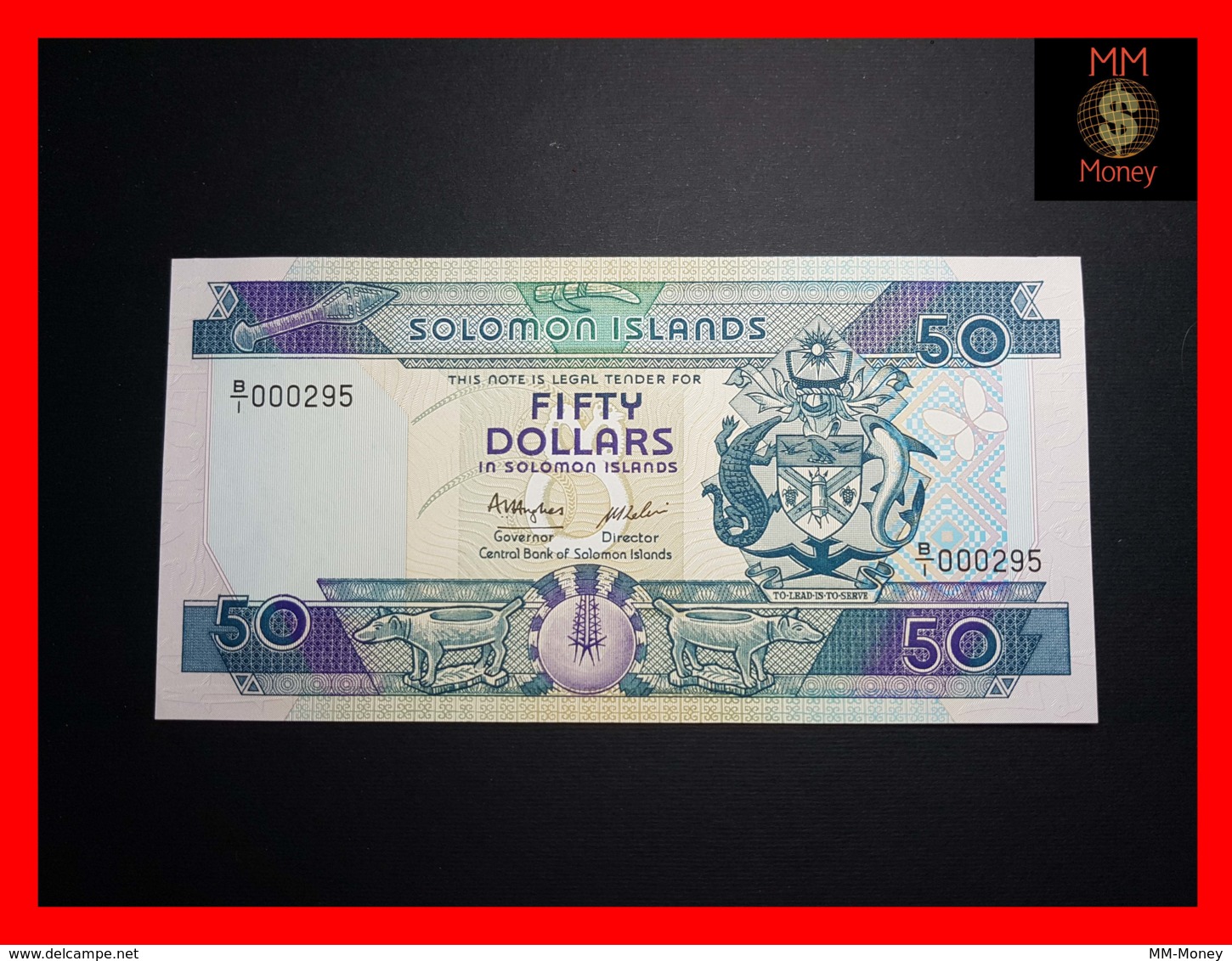 SOLOMON 50 $ 1986 P. 17 Low Serial  UNC - Solomon Islands