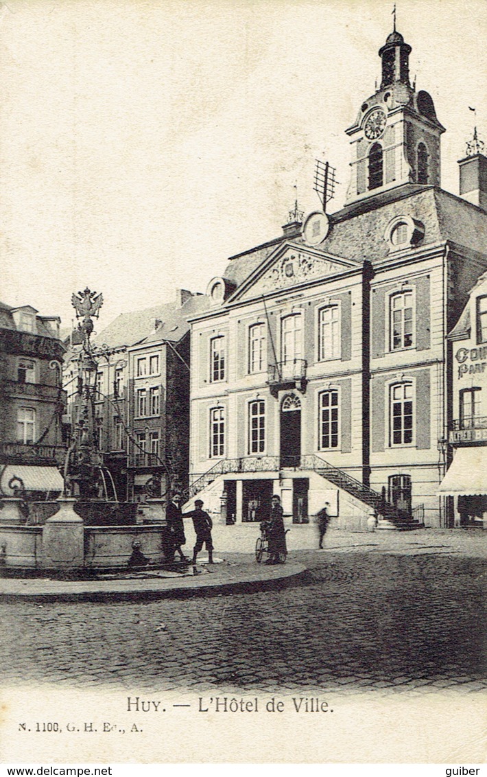 Huy L'hotel De Ville  1909 Animée - Huy