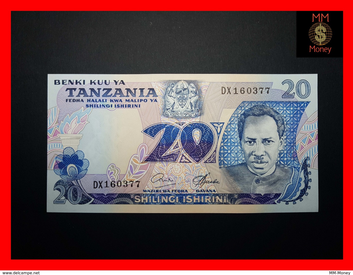 TANZANIA  20 Shilingi  1978  P. 7 B   *scarce*   UNC - Tansania