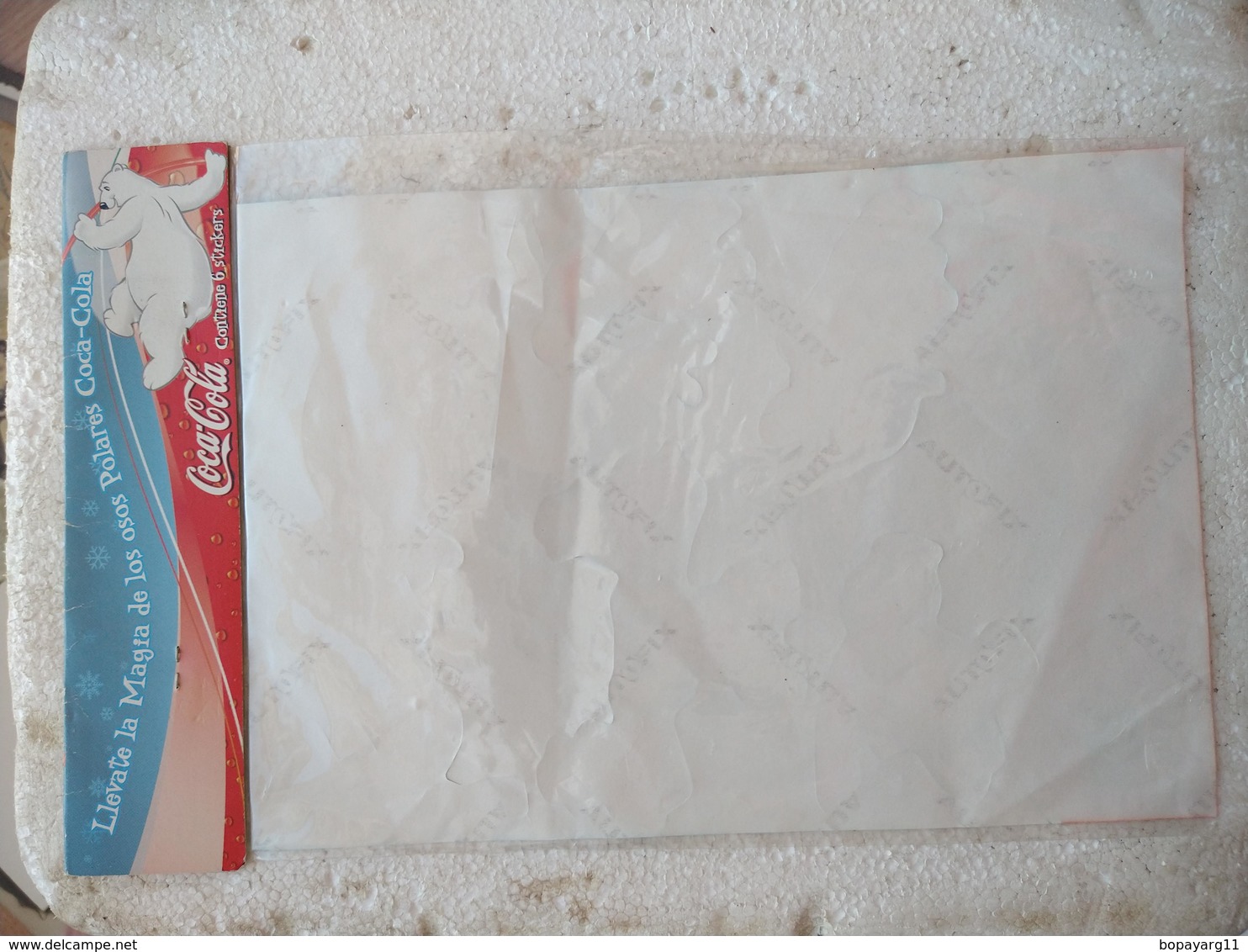 Coca Cola Coke Polar Bears Stickers Sheet OLD #10 - Autres & Non Classés