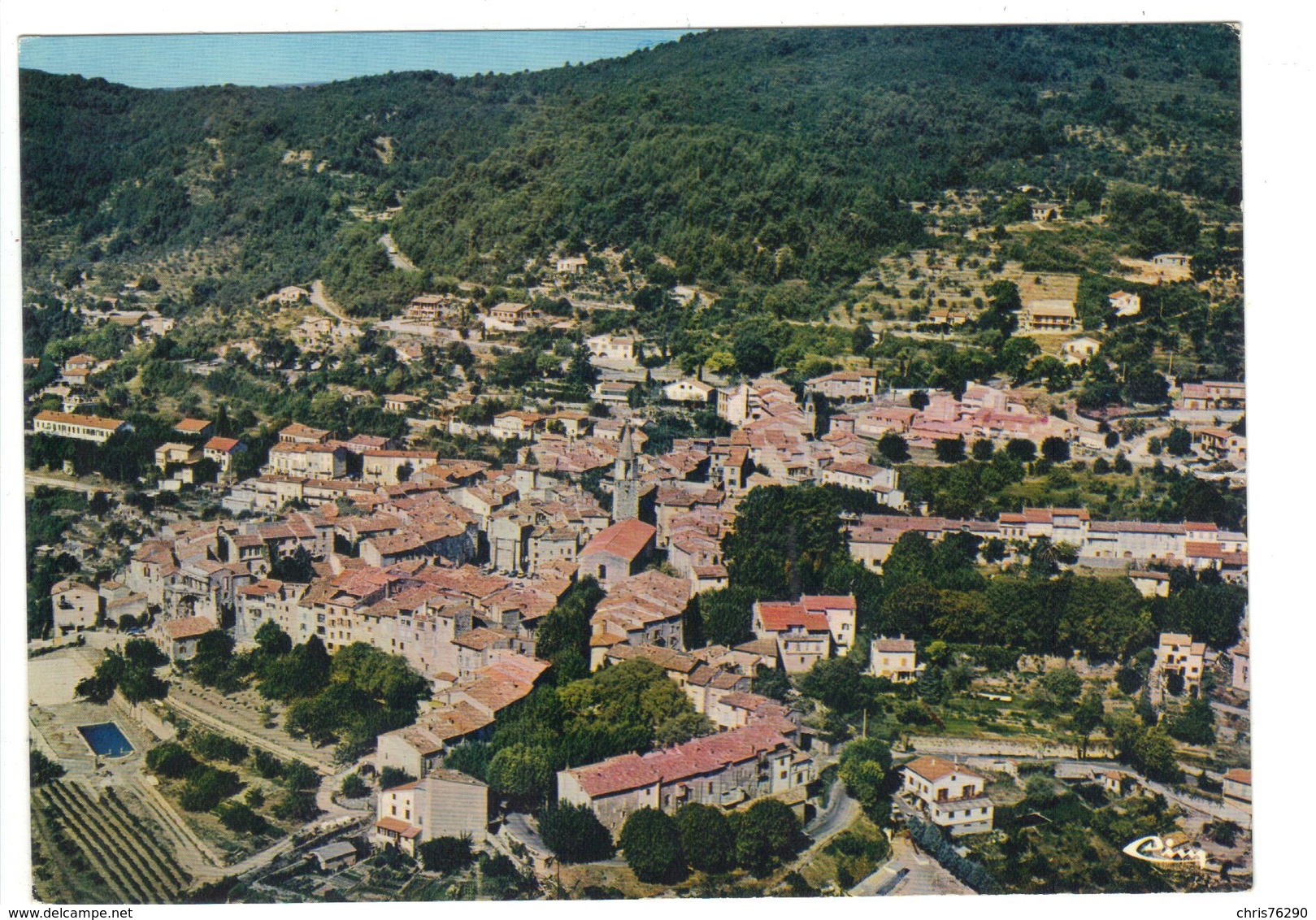 CPM 83 BARGEMON Village Vue Aérienne 1991 - Bargemon