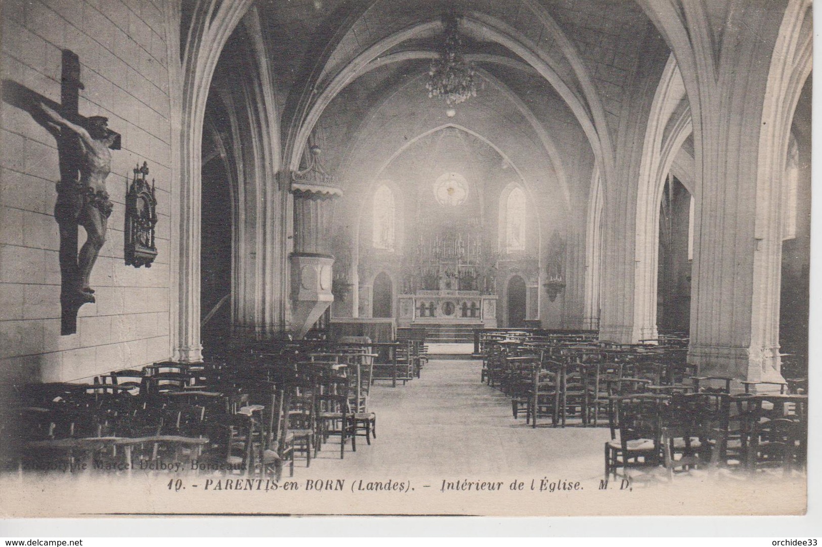 CPA Parentis-en-Born - Intérieur De L'église - Autres & Non Classés