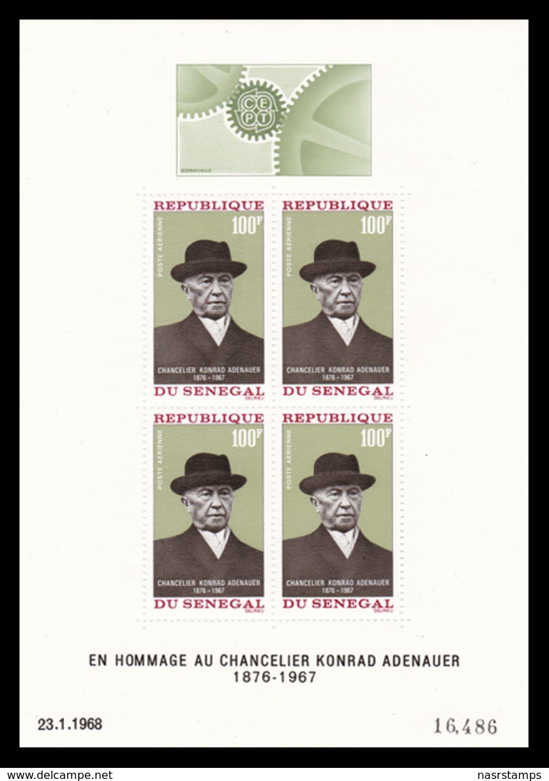 Senegal - 1968 - ( Konrad Adenauer (1876-1967), Chancellor Of West Germany (1949-63 ) - ) - MNH (**) - Sénégal (1960-...)