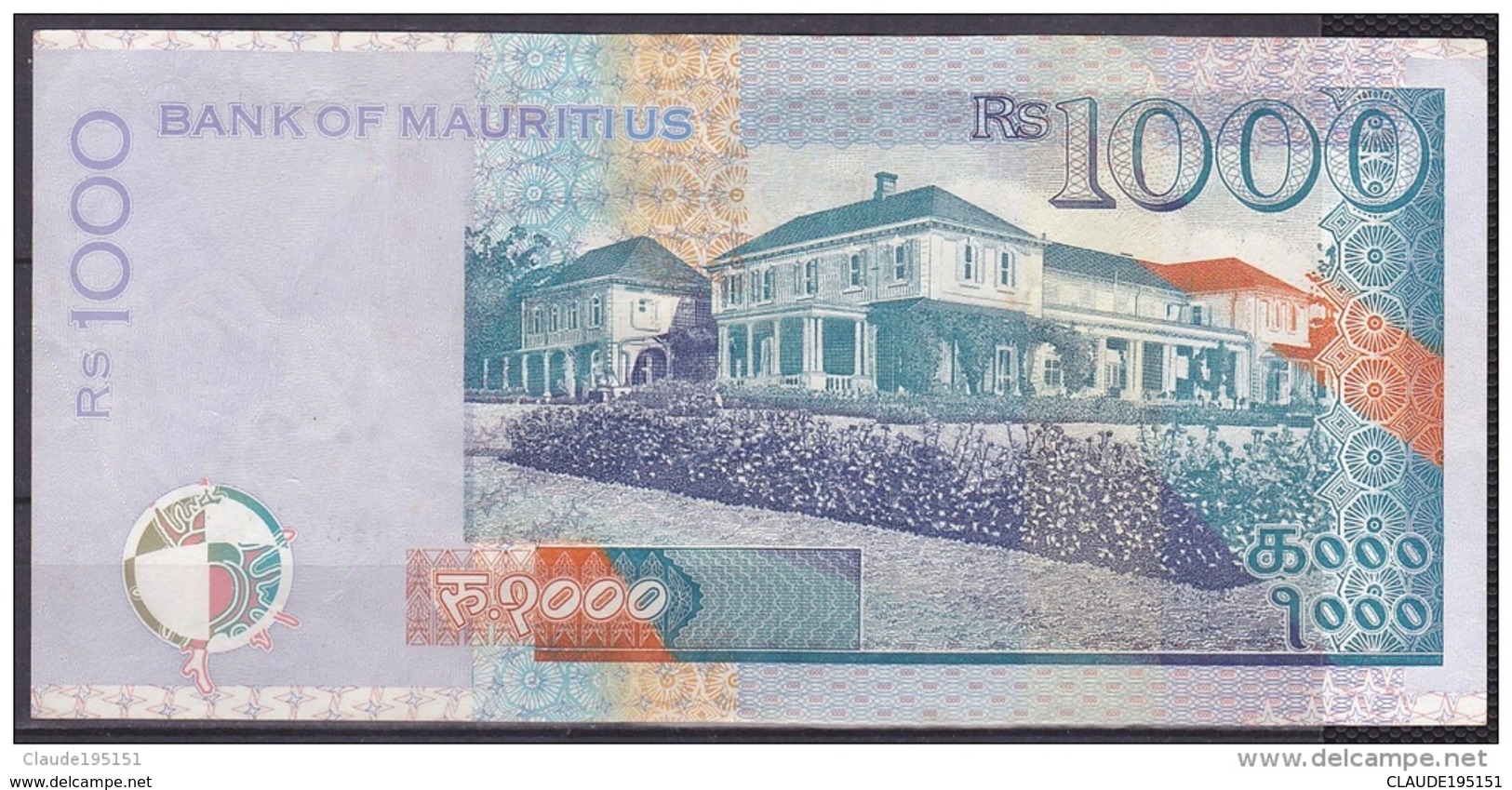 MAURICE      BILLET        1000RS    2004 - Mauritius