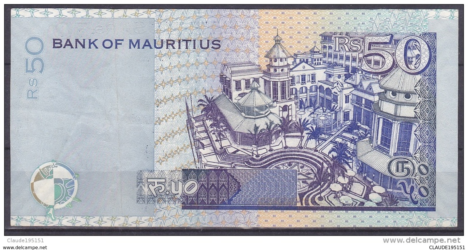 MAURICE      BILLET    50RS   2003 - Mauritius