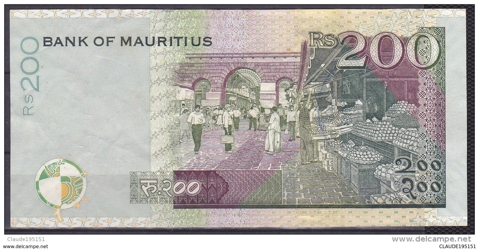 MAURICE      BILLET        200RS    2004 - Mauritius