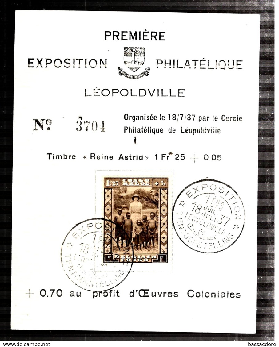 31218 - EXPO LEOPOLDVILLE 37 - Covers & Documents