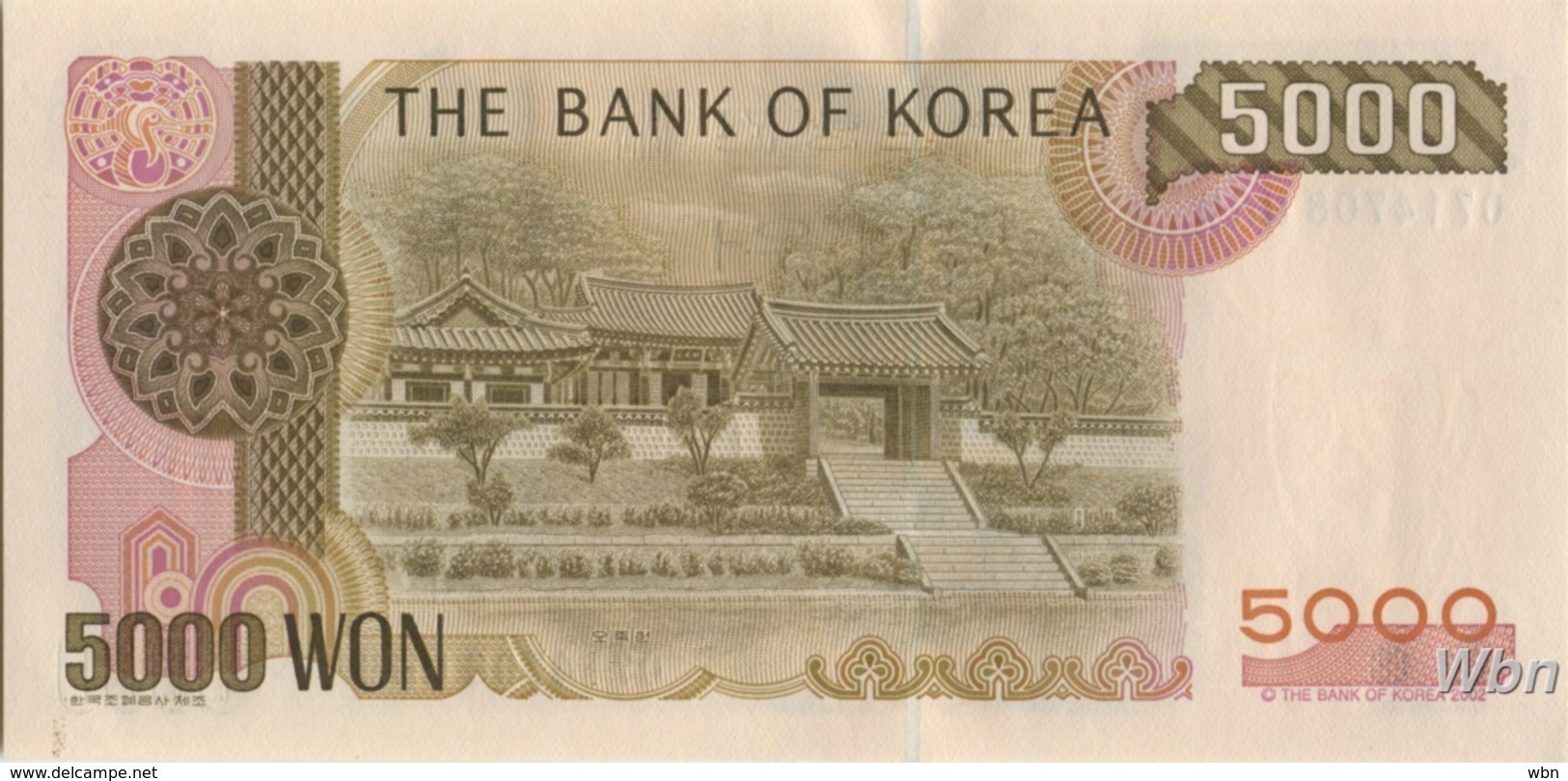 South-Korea 5000 Won (P51) 2002 -UNC- - Korea, South