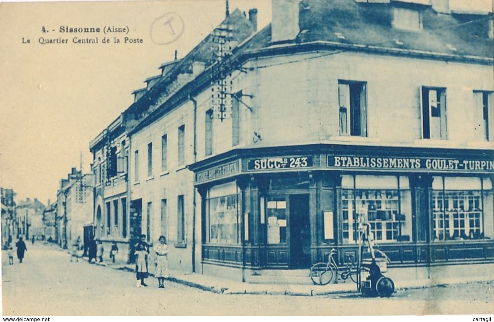 CPA-2560-02-Sissonne - Le  Quartier Central De La Poste -Envoi Gratuit - Sissonne