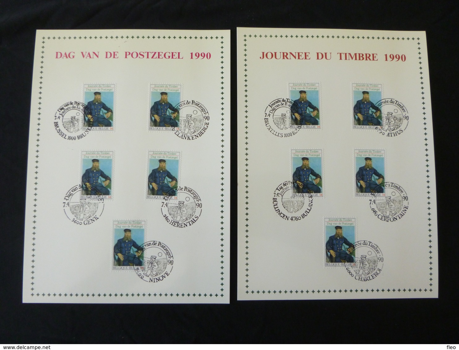 BELG.1990 2365 FDC Filatelic Cards : "  Dag Van De Postzegel / Journée Du Timbre 1990 " - 1981-1990