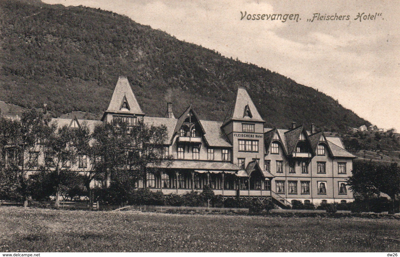 Norge: Vossevangen Fleischers Hôtel (Norway, Norvège) Ed. O. Svaöe, Bergen - Carte Non Circulée - Norvège
