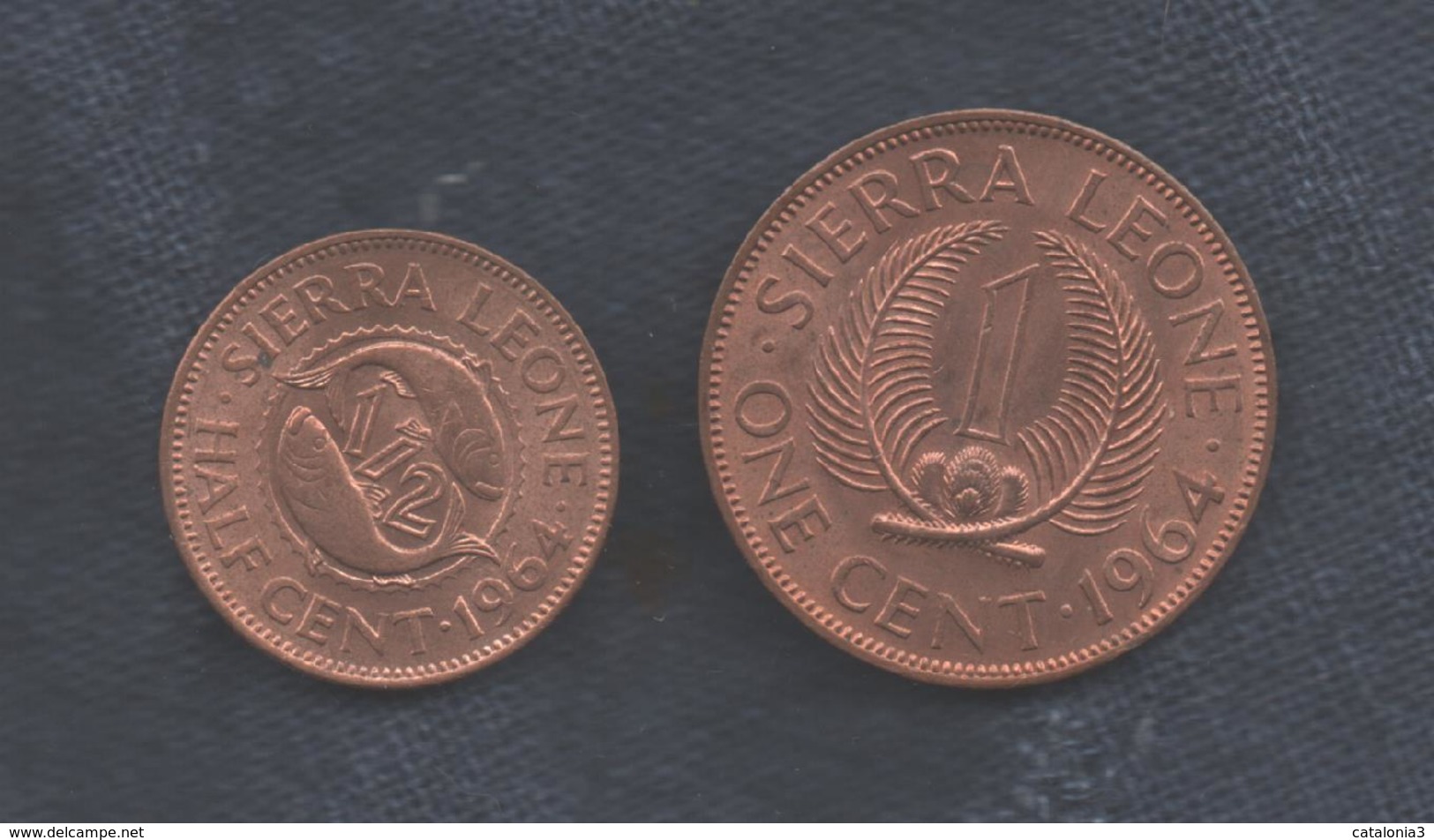 SIERRA LEONE - 1/2 Cent  + 1 Cent 1964 - Sierra Leone