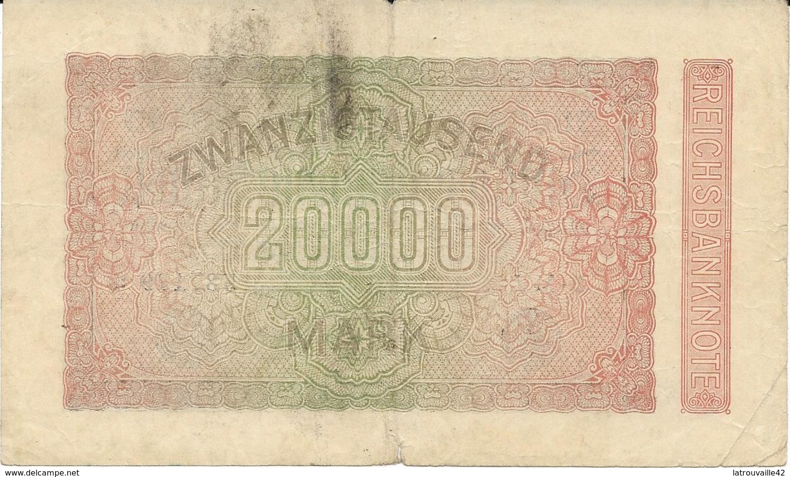 Billet De 20000 Marks Allemagne 20/09/1923 - 20.000 Mark