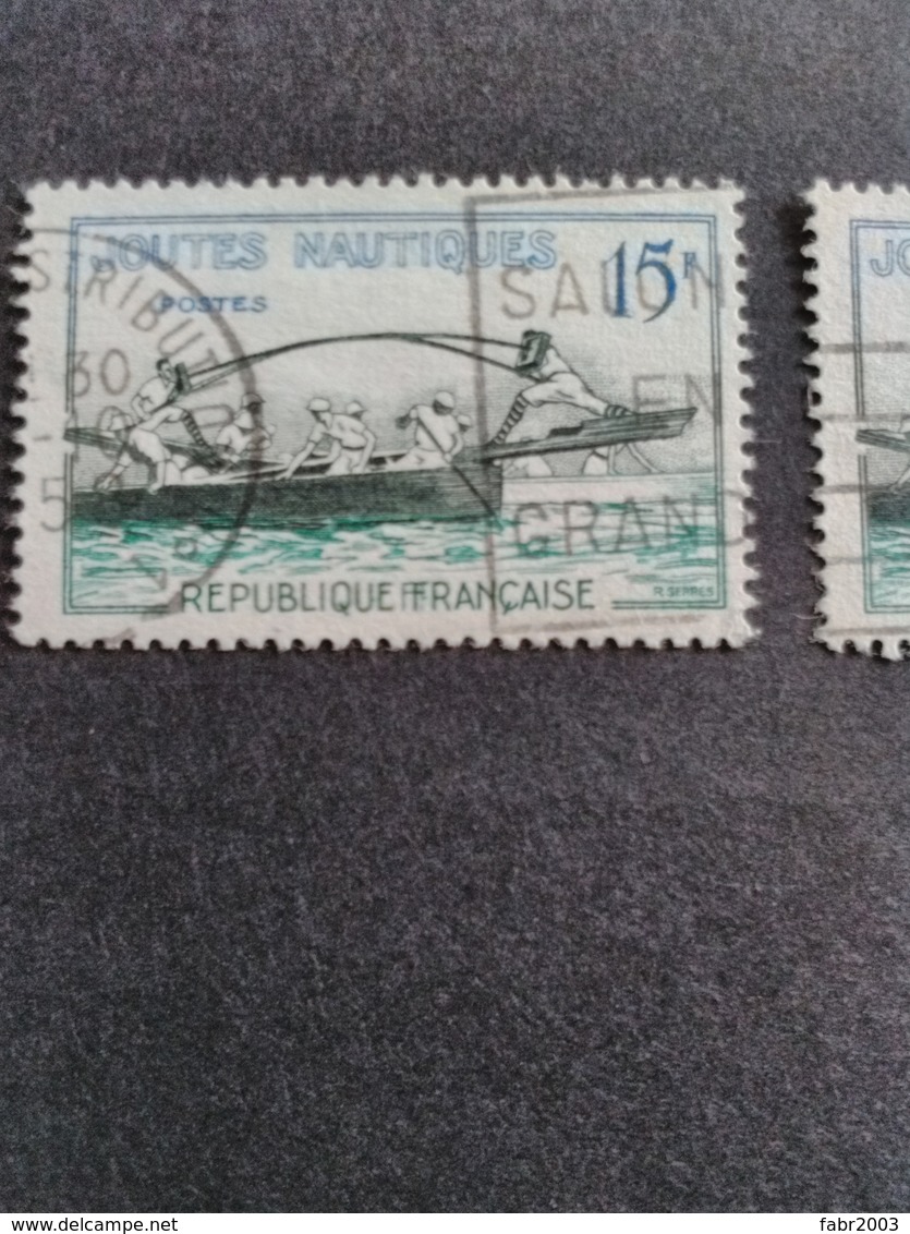 N° 1162 A - F De Française Triplé. Oblitéré. Répertoriée Yvert Et Tellier. - Used Stamps