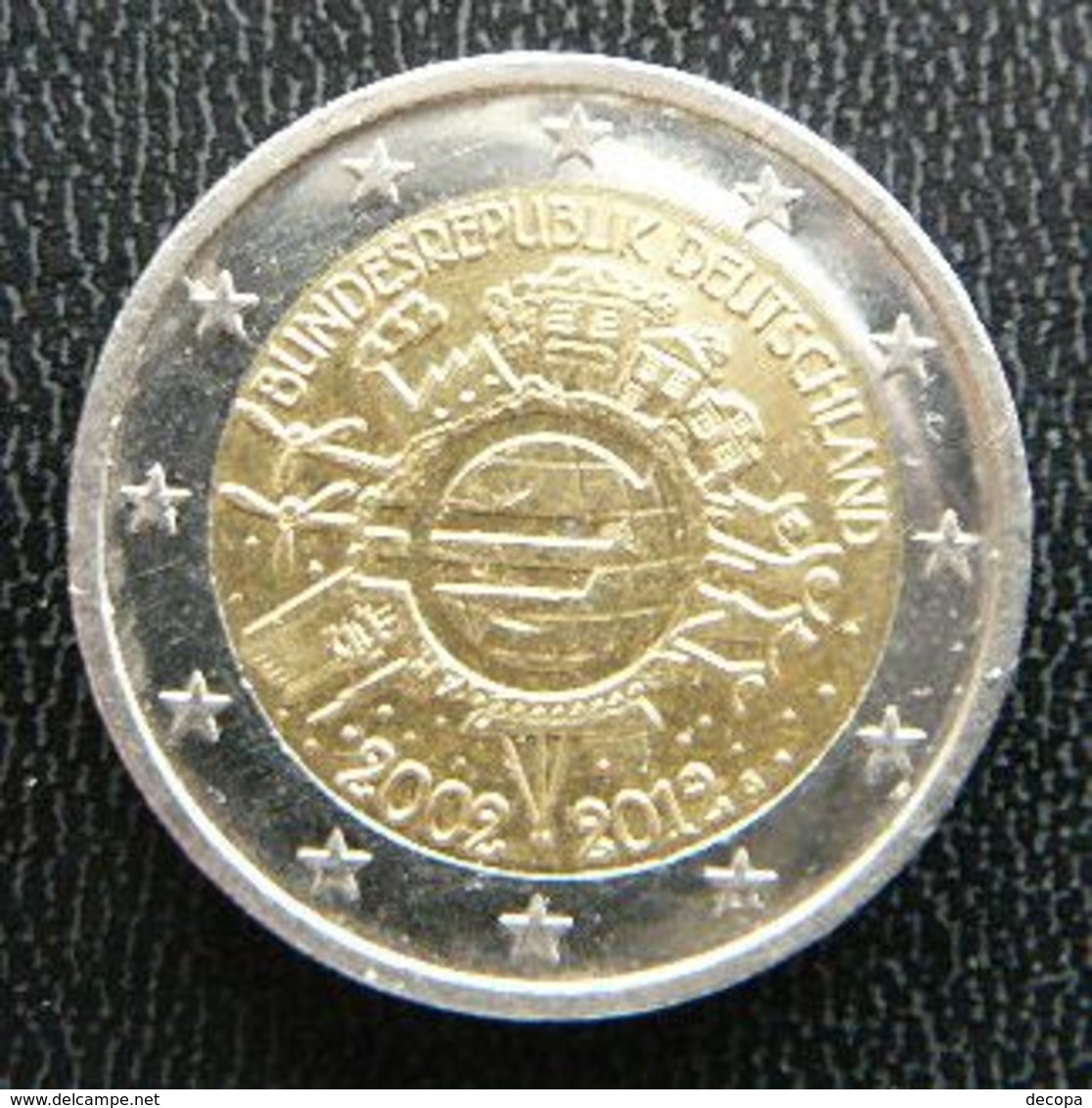 Germany - Allemagne - Duitsland   2 EURO 2012 G  10 Years Euro      Speciale Uitgave - Commemorative - Germany