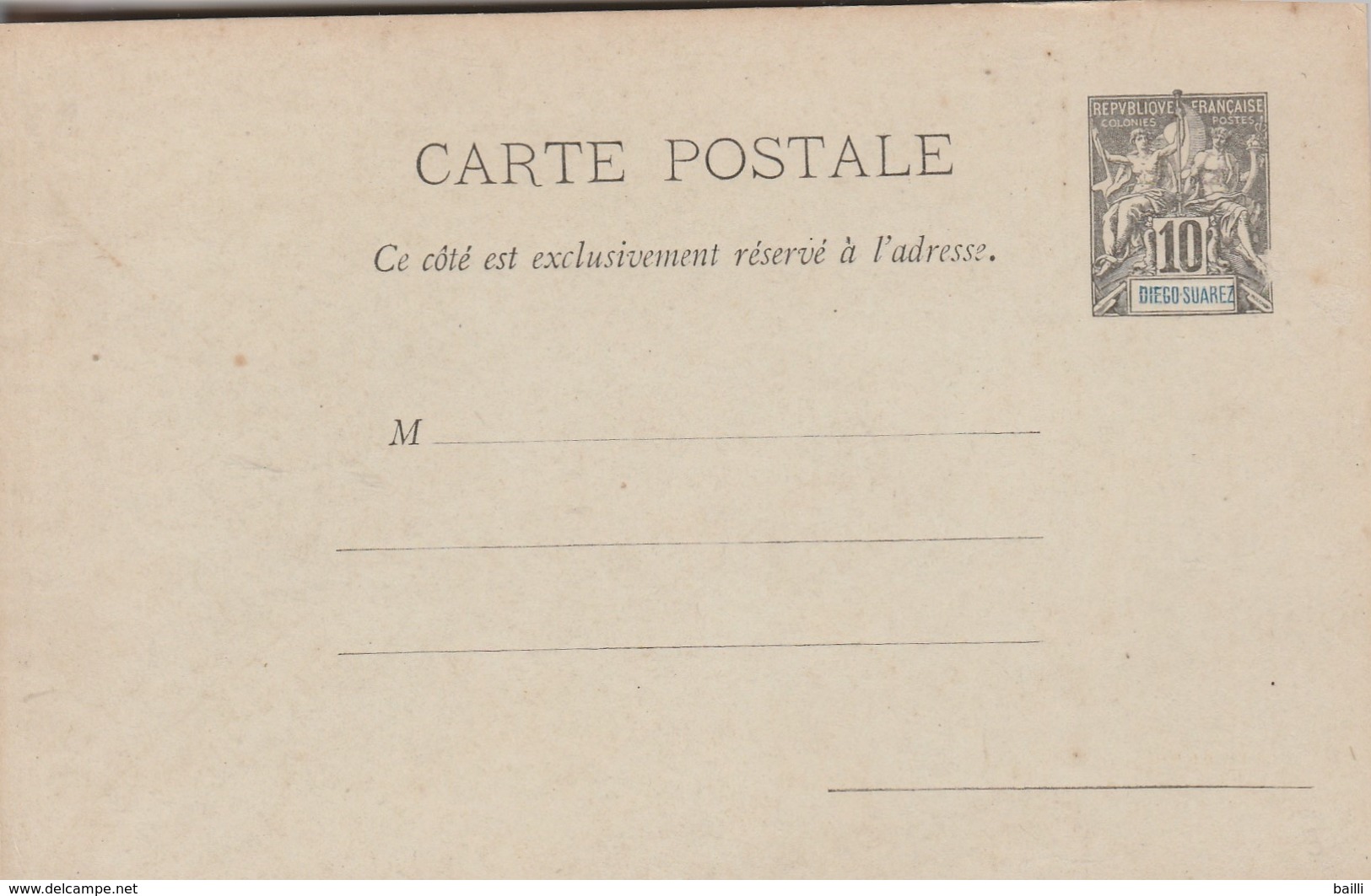 Diego Suarez Entier Postal - Lettres & Documents