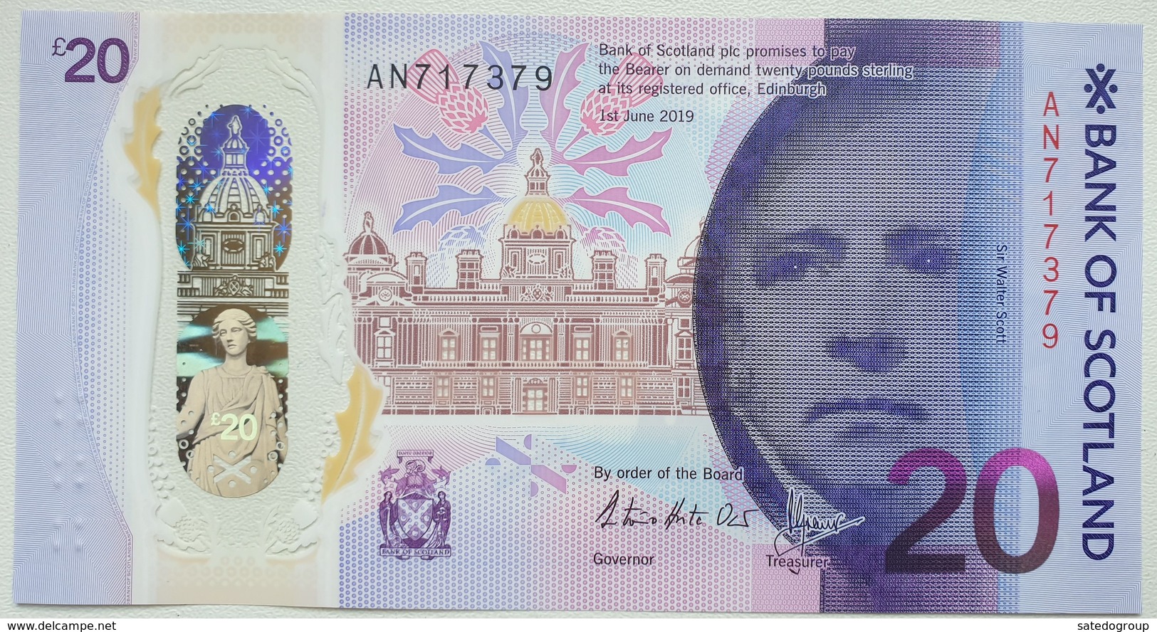 Scotland 20 Pounds 2019 UNC P- W132 < Bank Of Scotland > Polymer - 20 Pounds