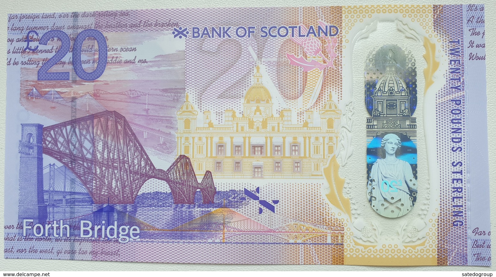 Scotland 20 Pounds 2019 UNC P- W132 < Bank Of Scotland > Polymer - 20 Pounds