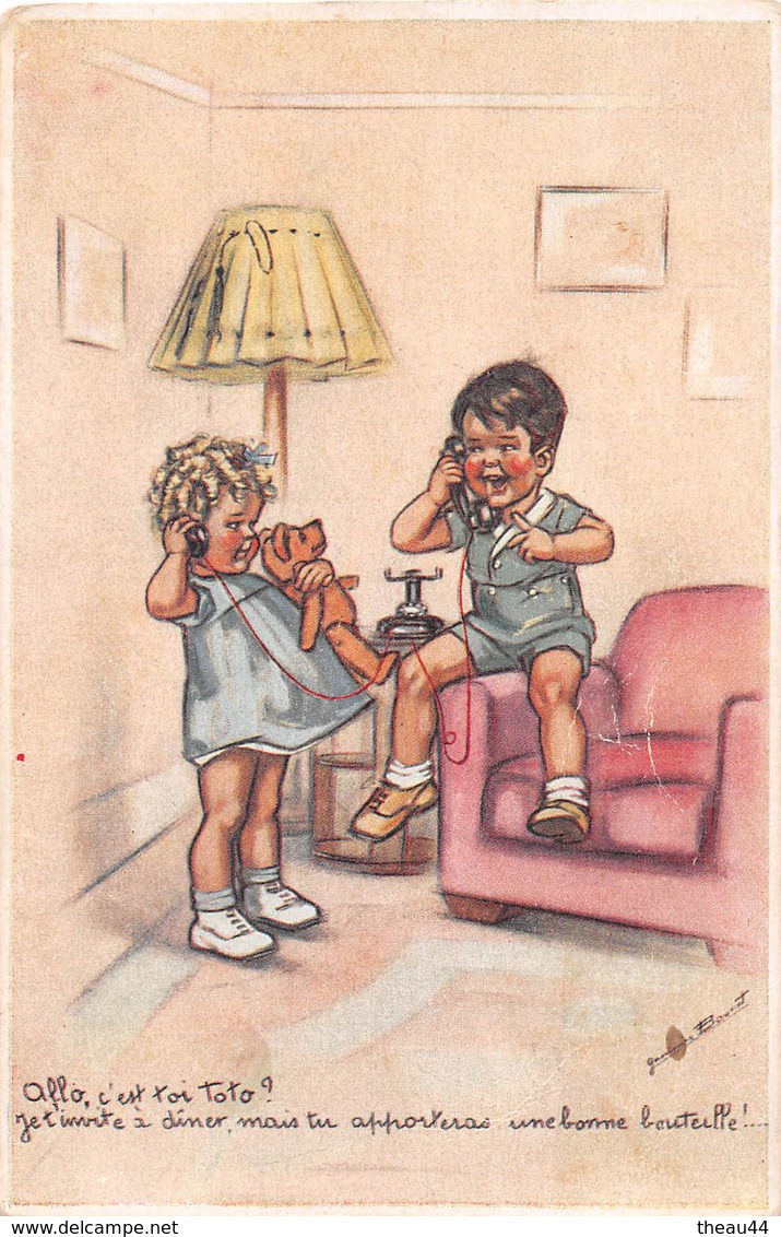 ¤¤  -  ILLUSTRATEUR  " Germaine BOURET "  -  Enfants Au Téléphone    -  ¤¤ - Bouret, Germaine