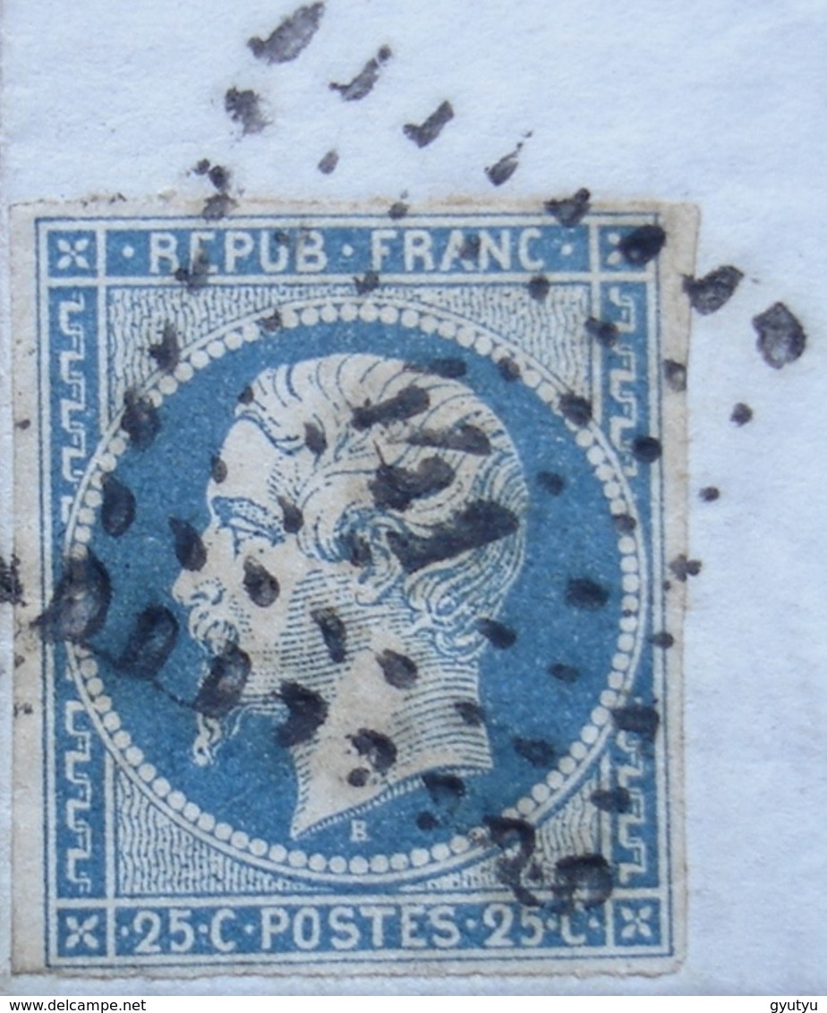 Bordeaux 1853 N°10 Sur Lettre De Régis Pour Lyon - 1849-1876: Classic Period