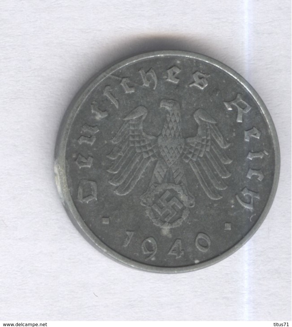 10 Pfennig Allemagne / Germany 1940 A Zinc - TTB - 10 Reichspfennig
