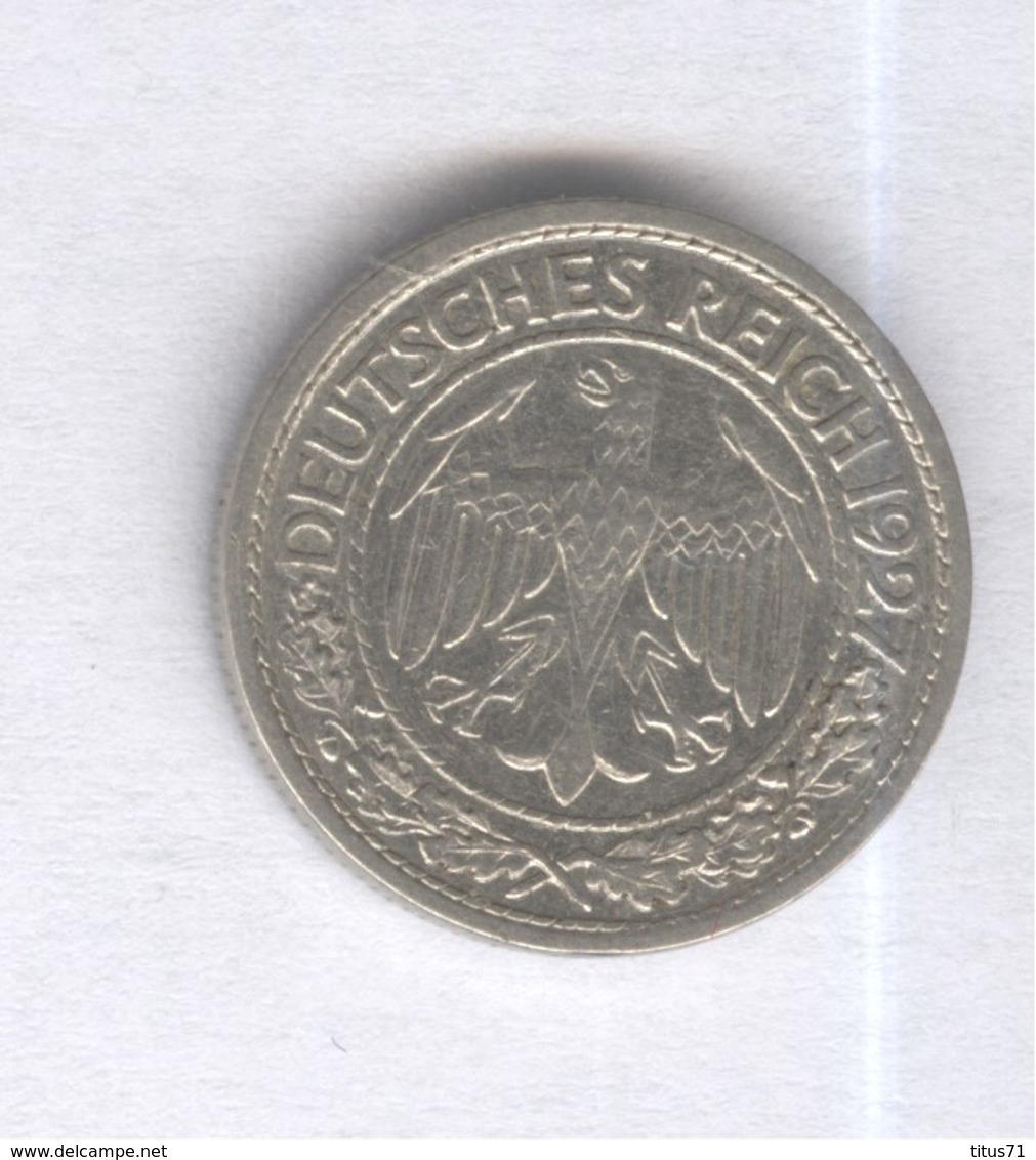 50 Pfennig Allemagne / Germany 1927 A - SUP - 50 Rentenpfennig & 50 Reichspfennig
