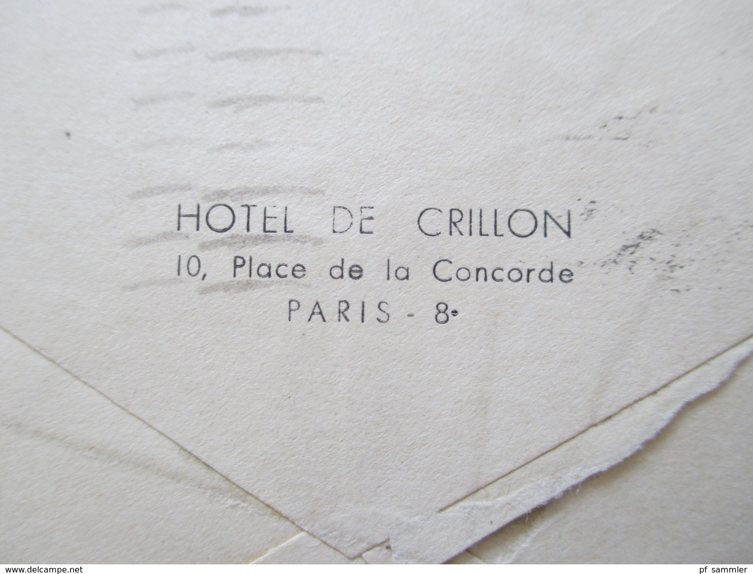 Frankreich 1937 Säerin EF Brief Aus Paris Nach Dayton Ohio Umschlag Des Hotel De Crillon 10, Place De La Concorde Paris - Briefe U. Dokumente