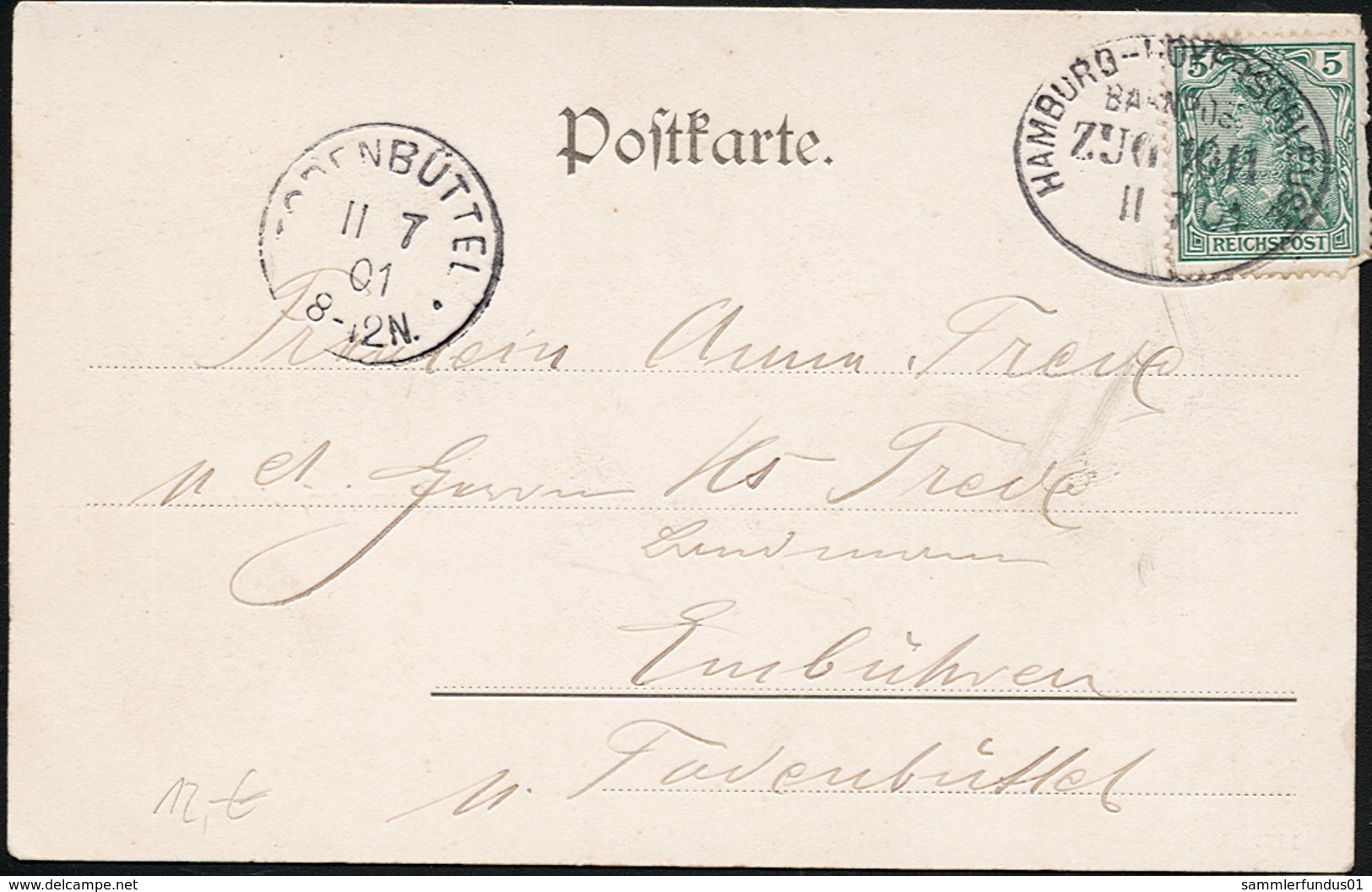 AK/CP  Lunden  Mit Bahnhof   Gel/circ.  1901   Erhaltung/Cond. 2  Nr. 01033 - Lunden